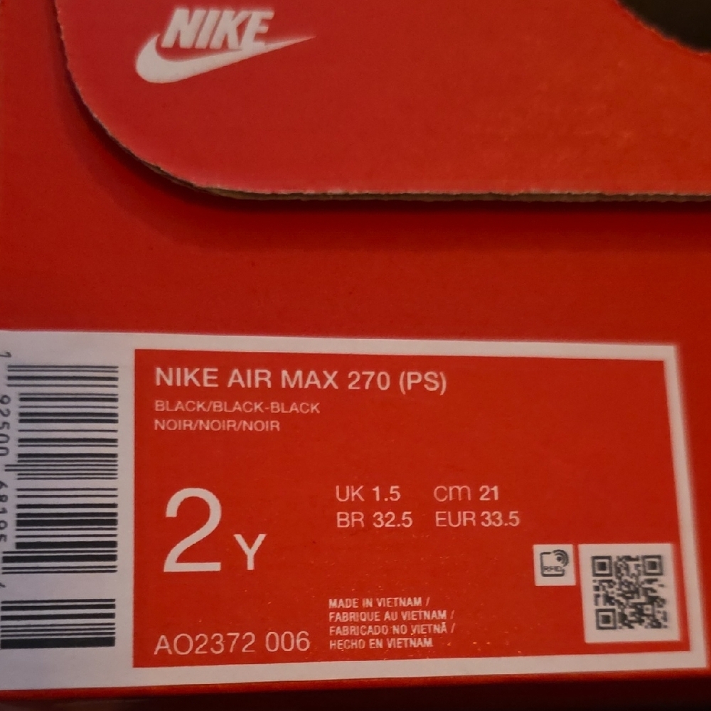 Nike Black Mesh Sneakers Airmax 270 - Picture 2 of 5